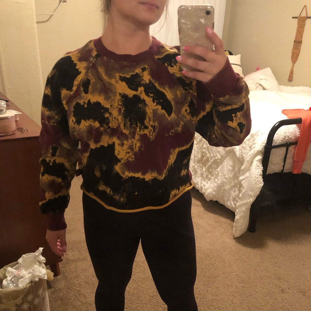 Target oil spill cropped sweatshirt